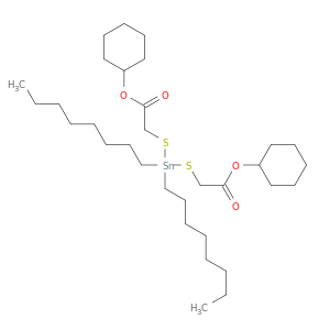 Acetic acid, 2,2'-[(dioctylstannylene)bis(thio)]bis-, dicyclohexyl ester