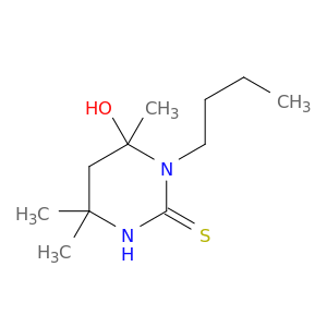 2(1H)-Pyrimidinethione,1-butyltetrahydro-6-hydroxy-4,4,6-trimethyl-