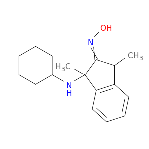 2H-Inden-2-one, 1-(cyclohexylamino)-1,3-dihydro-1,3-dimethyl-, oxime