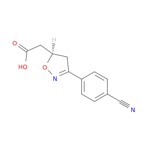 5-Isoxazoleacetic acid, 3-(4-cyanophenyl)-4,5-dihydro-, (5R)-