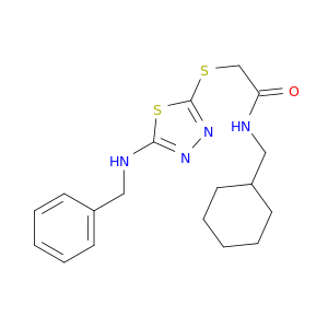 2-((5-(苄氨基)-1,3,4-噻二唑-2-基)硫基)-N-(环己基甲基)乙酰胺