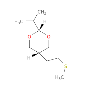 1,3-Dioxane, 2-(1-methylethyl)-5-[2-(methylthio)ethyl]-, cis-