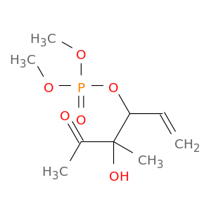 Phosphoric acid,dimethyl ester, 4-ester with 3,4-dihydroxy-3-methyl-5-hexen-2-one (8CI)