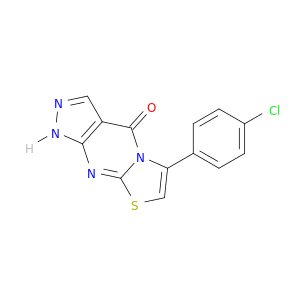 Pyrazolo[3,4-d]thiazolo[3,2-a]pyrimidin-4(1H)-one,6-(4-chlorophenyl)-