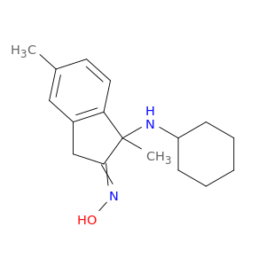 2H-Inden-2-one, 1-(cyclohexylamino)-1,3-dihydro-1,5-dimethyl-, oxime