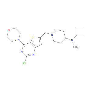 1-((2-Chloro-4-morpholinothieno[3,2-d]pyrimidin-6-yl)methyl)-N-cyclobutyl-N-methylpiperidin-4-amine
