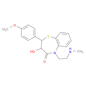 1,5-Benzothiazepin-4(5H)-one,2,3-dihydro-3-hydroxy-2-(4-methoxyphenyl)-5-[2-(methylamino)ethyl]-,cis-