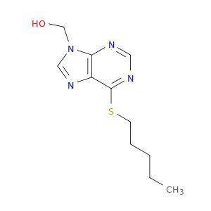9H-Purine-9-methanol,6-(pentylthio)-