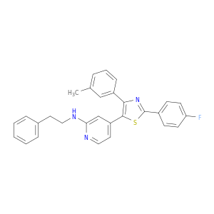 N-[4-[2-(4-FLUOROPHENYL)-4-(3-METHYLPHENYL)-1,3-THIAZOL-5-YL]-2-PYRIDYL]-N-(2-PHENYLETHYL)AMINE