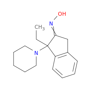 2H-Inden-2-one, 1-ethyl-1,3-dihydro-1-(1-piperidinyl)-, oxime