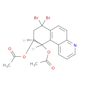 (9s,10s)-7,7-dibromo-7,8,9,10-tetrahydrobenzo[f]quinoline-9,10-diyl diacetate