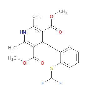 2,6-Dimethyl-3,5-dicarbomethoxy-4-(o-difluoromethylthiophenyl)-1,4-dihydropyridine [French]