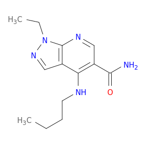 1H-Pyrazolo[3,4-b]pyridine-5-carboxamide, 4-(butylamino)-1-ethyl-