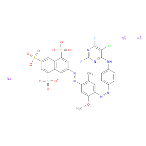 1,3,5-萘四硫酸,7-[2-[4-[4-[4-[4-[(5-氯-2,6-二氟-4-嘧啶基)氨基]二亚苯基]-5-甲氧基-2-甲基苯基]二亚苯基]-,钠盐(1：3)