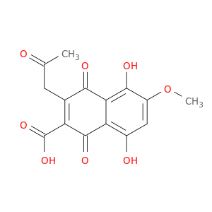 2-Naphthalenecarboxylicacid, 1,4-dihydro-5,8-dihydroxy-6-methoxy-1,4-dioxo-3-(2-oxopropyl)-