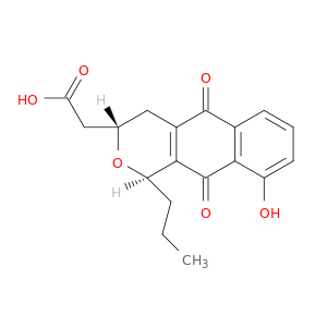 1H-Naphtho[2,3-c]pyran-3-aceticacid, 3,4,5,10-tetrahydro-9-hydroxy-5,10-dioxo-1-propyl-, (1R,3S)-