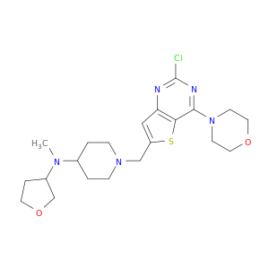 1-((2-Chloro-4-morpholinothieno[3,2-d]pyrimidin-6-yl)methyl)-N-methyl-N-(tetrahydrofuran-3-yl)piperidin-4-amine