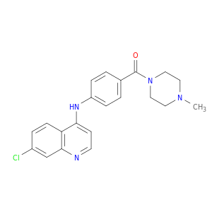 Piperazine, 1-[4-[(7-chloro-4-quinolinyl)amino]benzoyl]-4-methyl-