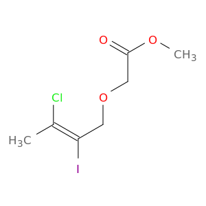 Acetic acid, [[(2E)-3-chloro-2-iodo-2-butenyl]oxy]-, methyl ester