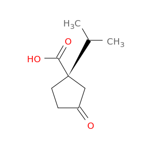 Cyclopentanecarboxylicacid, 1-(1-methylethyl)-3-oxo-, (1S)-