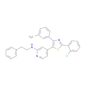 N-[4-[2-(2-CHLOROPHENYL)-4-(3-METHYLPHENYL)-1,3-THIAZOL-5-YL]-2-PYRIDYL]-N-(2-PHENYLETHYL)AMINE