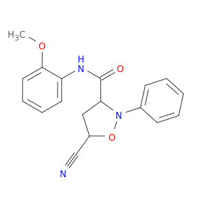 3-Isoxazolidinecarboxamide, 5-cyano-N-(2-methoxyphenyl)-2-phenyl-