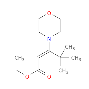 2-Pentenoic acid, 4,4-dimethyl-3-(4-morpholinyl)-, ethyl ester, (E)-