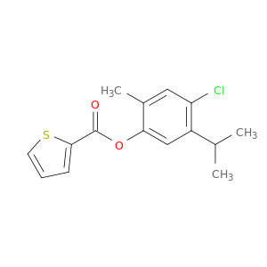 4-chloro-2-methyl-5-(propan-2-yl)phenyl thiophene-2-carboxylate