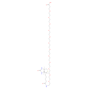 41-氧代-45-((3aS,4S,6aR)-2-氧代六氢-1H-噻吩并[3,4-d]咪唑-4-基)-4,7,10,13,16,19,22,25,28,31,34,37-十二氧杂-40-氮杂四十五烷酸