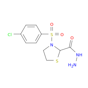 3-(4-CHLOROPHENYL)SULFONYL-1,3-THIAZOLANE-2-CARBOHYDRAZIDE