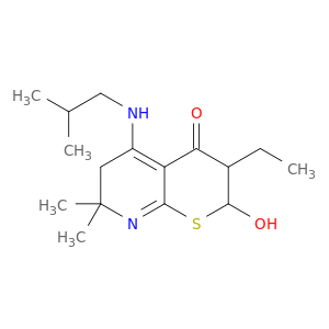 3-ETHYL-2-HYDROXY-5-(ISOBUTYLAMINO)-7,7-DIMETHYL-6,7-DIHYDRO-4H-THIOPYRANO[2,3-B]PYRIDIN-4-ONE