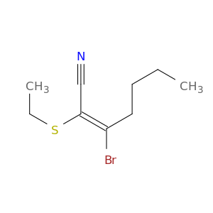 2-Heptenenitrile, 3-bromo-2-(ethylthio)-, (Z)-