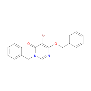 4(3H)-Pyrimidinone, 5-bromo-6-(phenylmethoxy)-3-(phenylmethyl)-
