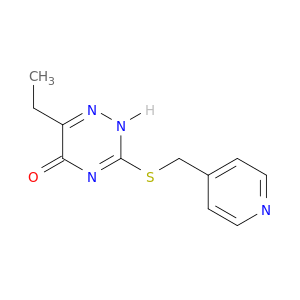 1,2,4-Triazin-5(2H)-one, 6-ethyl-3-[(4-pyridinylmethyl)thio]-