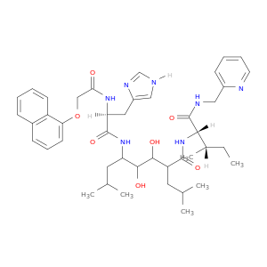 1H-Imidazole-4-propanamide,N-[2,3-dihydroxy-6-methyl-1-(2-methylpropyl)-4-[[[2-methyl-1-[[(2-pyridinylmethyl)amino]carbonyl]butyl]amino]carbonyl]heptyl]-a-[[(1-naphthalenyloxy)acetyl]amino]-,[1S-[1R*(R*),2S*,3S*,4R*(1R*,2R*)]]- (9CI)