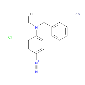 苯并亚氮,4-乙基(苯基甲基)氨基]-,(T-4)-一氯氯酸盐(2-)(2：1)