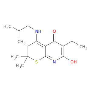 6-ETHYL-7-HYDROXY-4-(ISOBUTYLAMINO)-2,2-DIMETHYL-2,3-DIHYDRO-5H-THIOPYRANO[2,3-B]PYRIDIN-5-ONE
