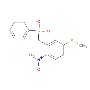 Benzene, 4-(methylthio)-1-nitro-2-[(phenylsulfonyl)methyl]-