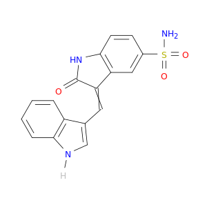 2,3-Dihydro-3-(1H-indol-3-ylmethylene)-2-oxo-1H-indole-5-sulfonamide