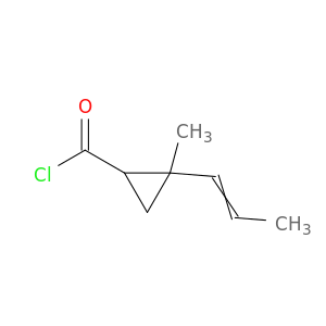 Cyclopropanecarbonylchloride, 2-methyl-2-(1-propen-1-yl)-