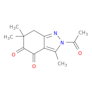 2H-Indazole-4,5-dione, 2-acetyl-6,7-dihydro-3,6,6-trimethyl-