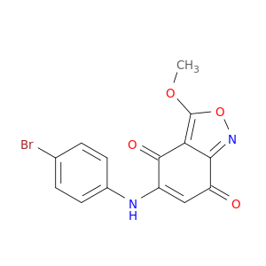2,1-Benzisoxazole-4,7-dione, 5-[(4-bromophenyl)amino]-3-methoxy-