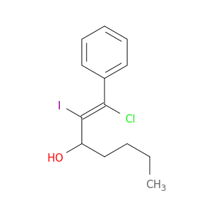 1-Hepten-3-ol, 1-chloro-2-iodo-1-phenyl-, (1E)-