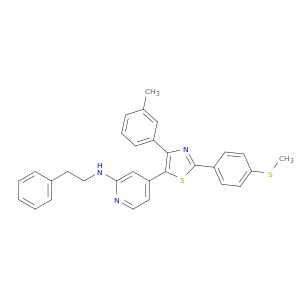 N-[4-[4-(3-METHYLPHENYL)-2-(4-METHYLTHIOPHENYL)-1,3-THIAZOL-5-YL]-2-PYRIDYL]-N-(2-PHENYLETHYL)AMINE