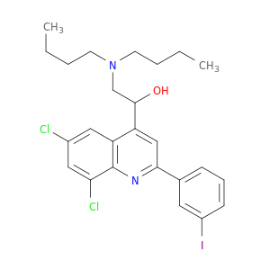 4-Quinolinemethanol,6,8-dichloro-a-[(dibutylamino)methyl]-2-(3-iodophenyl)-