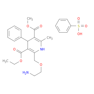 3,5-吡啶二羧酸,2-[(2-氨基乙氧基)甲基]-1,4-二氢-6-甲基-4-苯基-,3-乙基5-甲酯,CPOPD。苯磺酸(1：1)