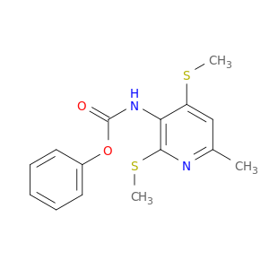 Carbamic acid, [6-methyl-2,4-bis(methylthio)-3-pyridinyl]-, phenyl ester
