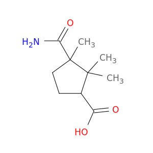 Cyclopentanecarboxylicacid, 3-(aminocarbonyl)-2,2,3-trimethyl-