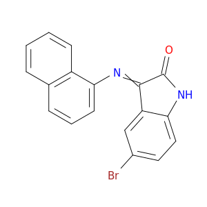 2H-Indol-2-one, 5-bromo-1,3-dihydro-3-(1-naphthalenylimino)-