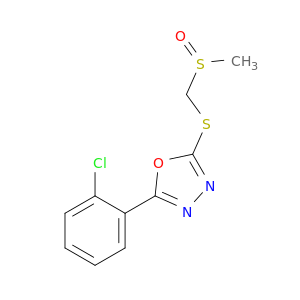 1,3,4-Oxadiazole, 2-(2-chlorophenyl)-5-[[(methylsulfinyl)methyl]thio]-